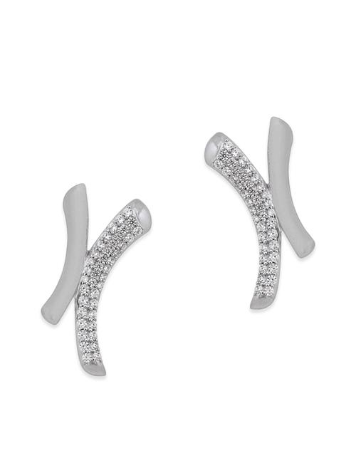 white silver drop earrings - 12272462 - Very Small Image - 1