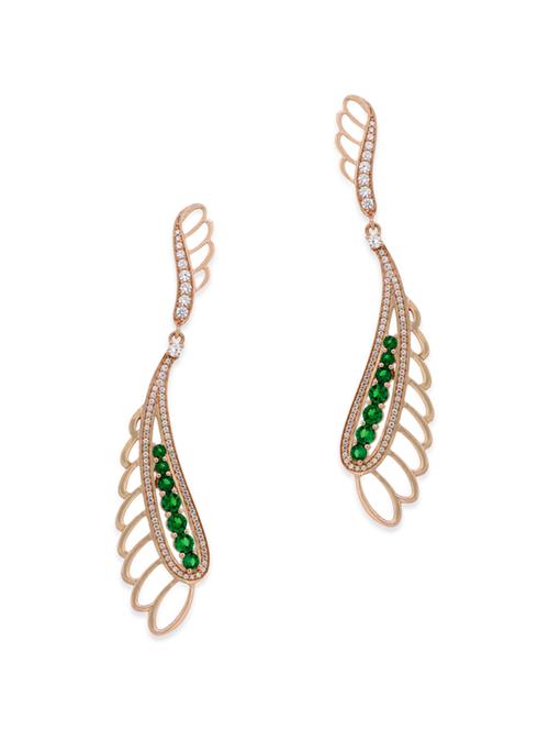green silver drop earrings - 12272476 - Very Small Image - 1