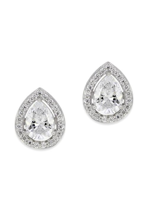 white silver studs earrings - 12272482 - Very Small Image - 1