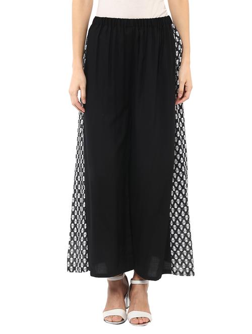 black viscose palazzos - 12272992 - Very Small Image - 1