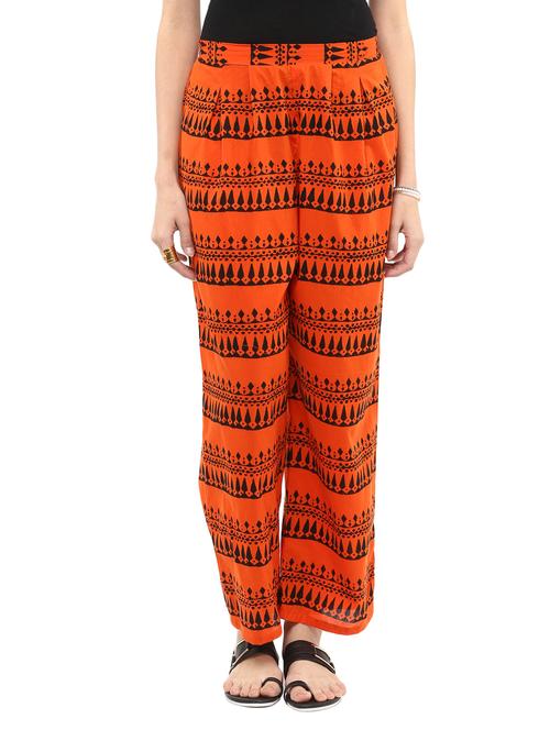 orange cotton palazzo - 12272996 - Very Small Image - 1