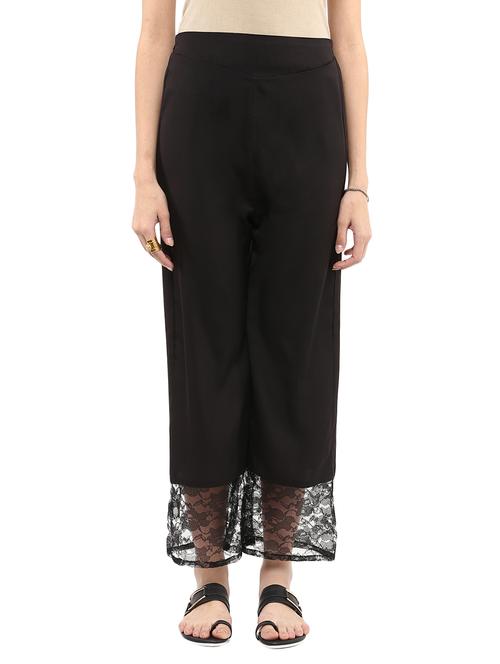 black crepe palazzo - 12273004 - Very Small Image - 1