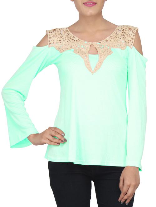 sea green crochet regular top - 12273344 - Very Small Image - 1