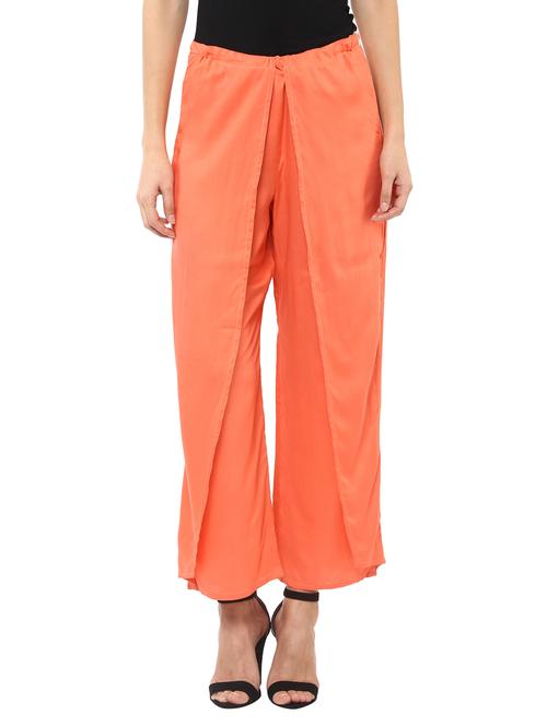 orange rayon palazzo - 12273363 - Very Small Image - 1