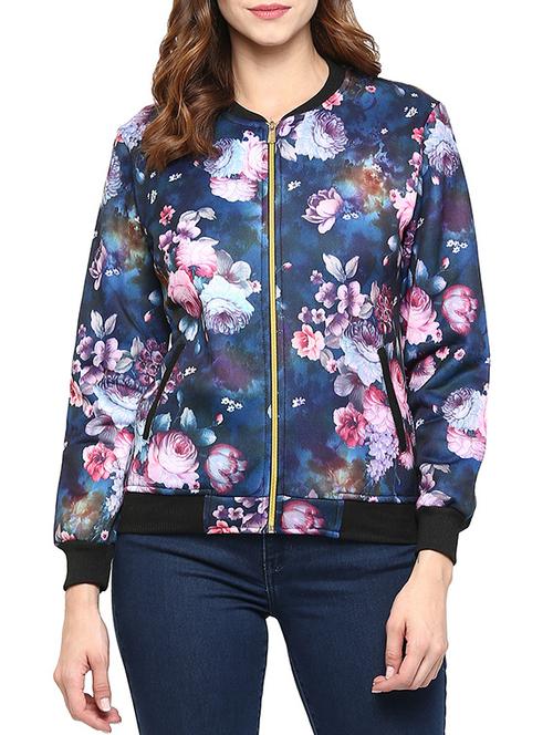 blue cotton bomber jacket - 12275229 - Very Small Image - 1