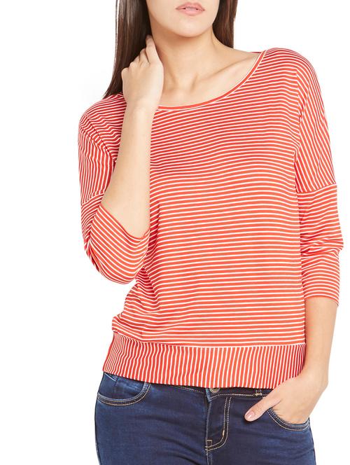 red polyester regular top - 12276509 - Very Small Image - 1