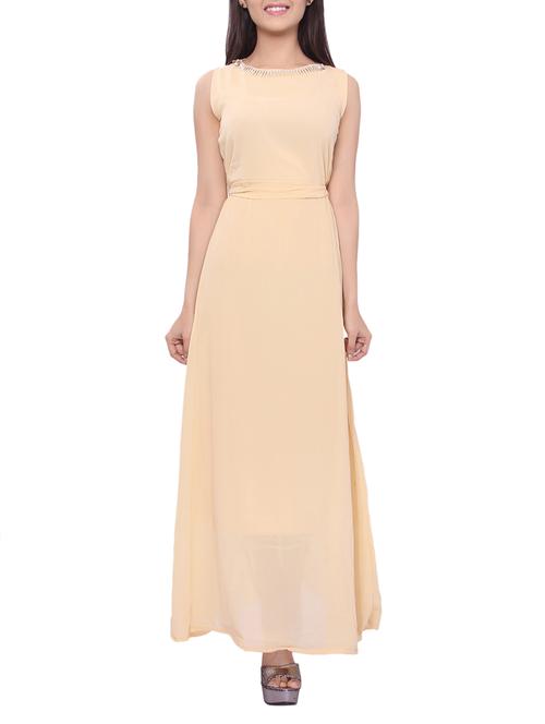 beige cotton dress - 12277764 - Very Small Image - 1