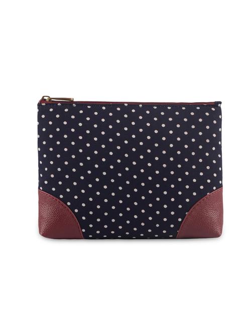 black leatherette polka dotted pouch - 1228513 - Very Small Image - 1
