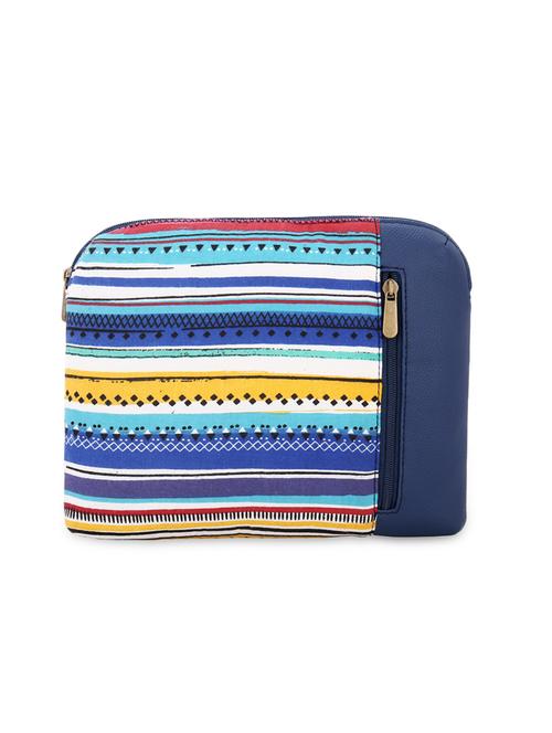 dark blue printed leatherette pouch - 1228518 - Very Small Image - 1