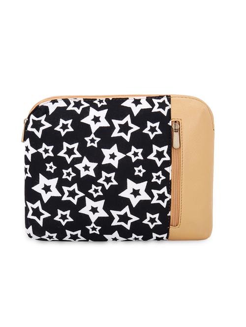 beige star printed leatherette pouch - 1228519 - Very Small Image - 1