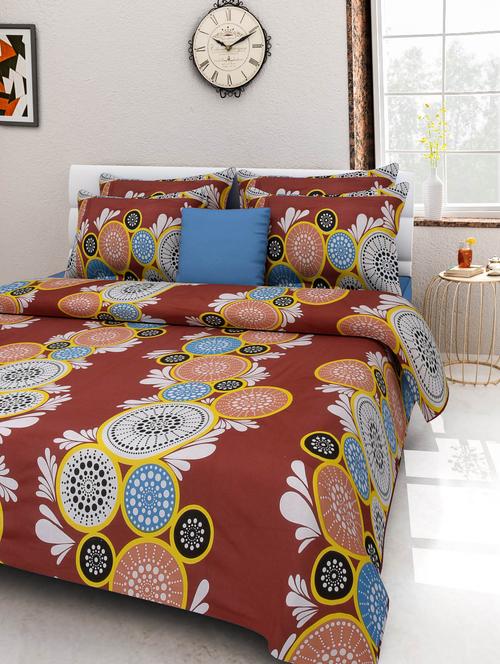 cotton double bedsheet with 2 pillow covers - 1228692 - Very Small Image - 1
