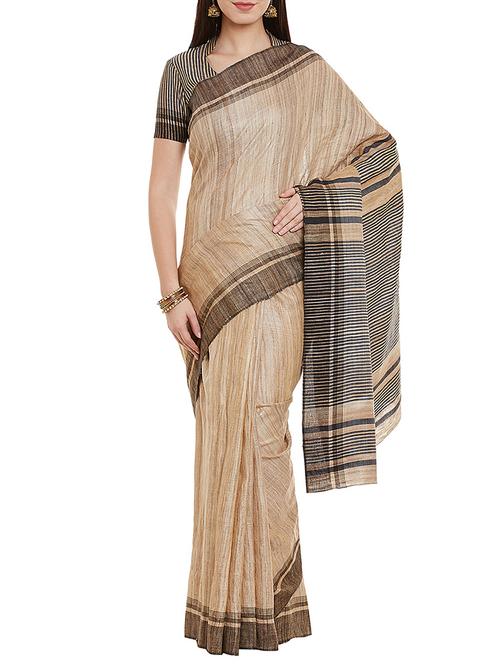 contrast bordered saree - 12290169 - Very Small Image - 1