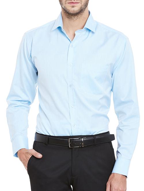 light blue cotton formal shirt - 12291003 - Very Small Image - 1