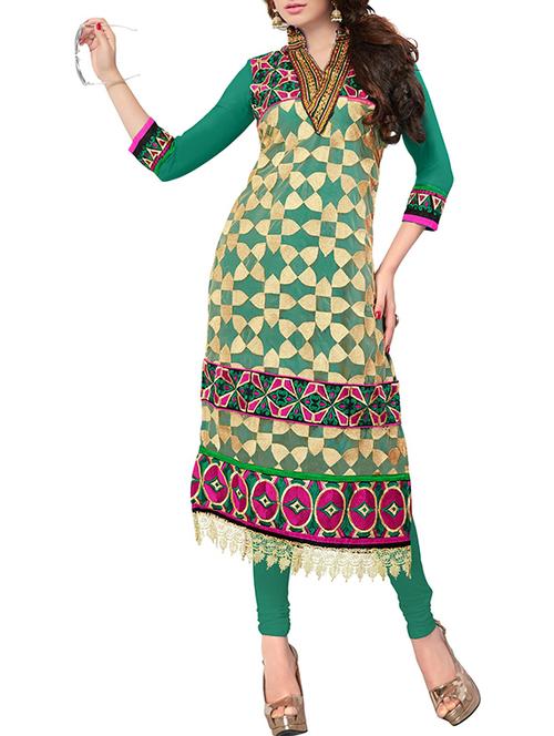 green net kurti - 12291525 - Very Small Image - 1