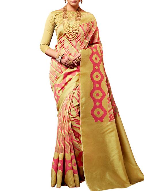 multi colored silk saree with blouse - 12292988 - Very Small Image - 1