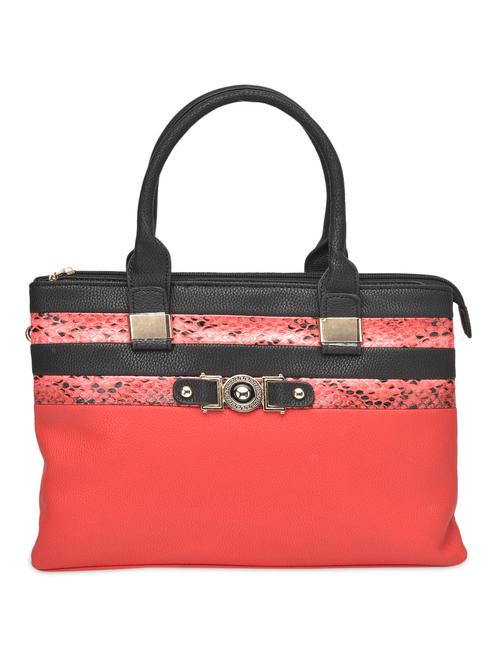 red faux leather striped handbag - 1229307 - Very Small Image - 1
