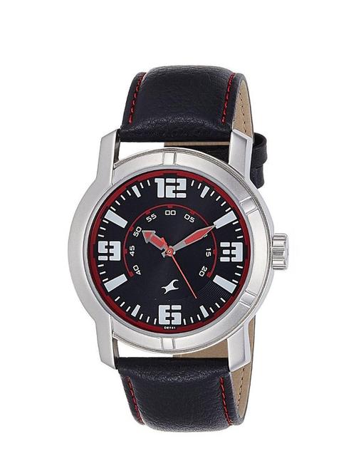 fastrack analog black dial men's watch - 3021sl04 - 12293594 - Very Small Image - 1