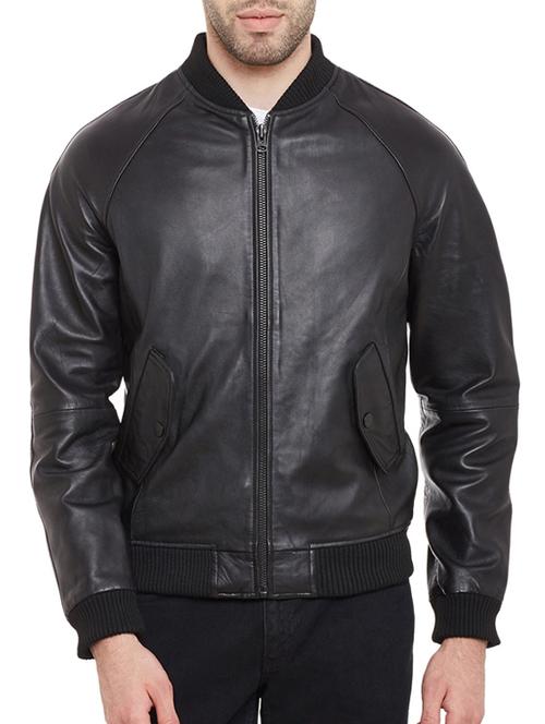 black leather biker jacket - 12295526 - Very Small Image - 1