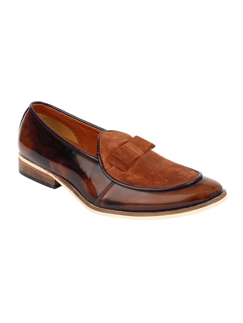 brown color, leather slip on - 12297611 - Very Small Image - 1