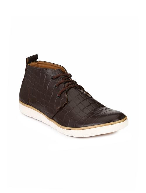 brown leather lace up sneakers - 12297658 - Very Small Image - 1