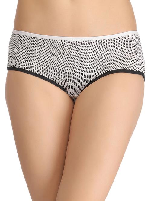 white printed cotton hipster panty - 12298174 - Very Small Image - 1