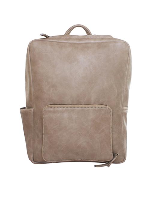 beige leatherette backpack - 12299342 - Very Small Image - 1