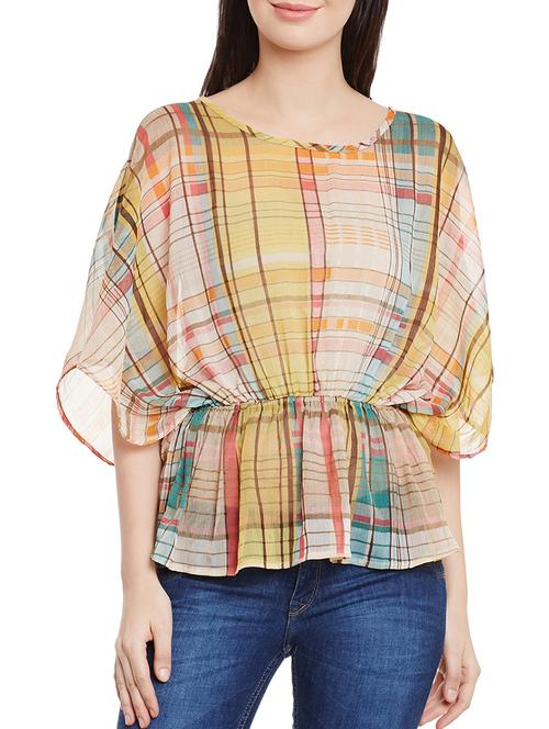 elasticated waist kaftan top - 12302853 - Very Small Image - 1