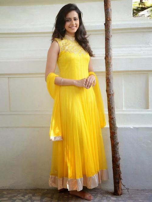 yellow net semistitched suit - 12303393 - Very Small Image - 1
