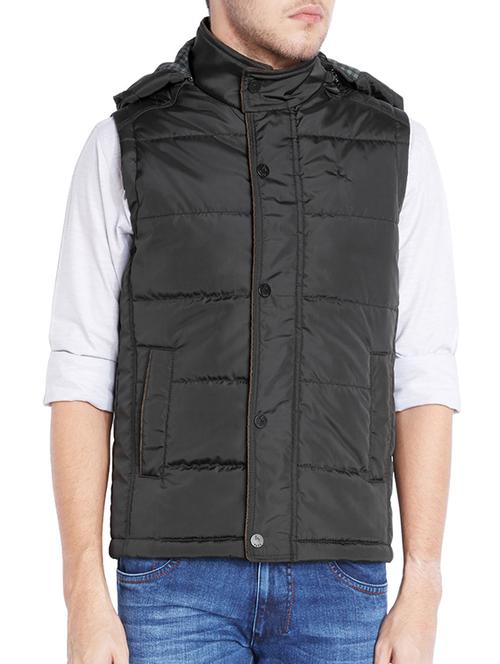 black polyester casual jacket - 12303695 - Very Small Image - 1
