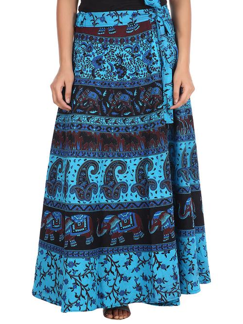 blue cotton skirt - 12306234 - Very Small Image - 1