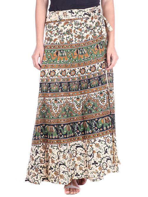 beige cotton skirt - 12306243 - Very Small Image - 1