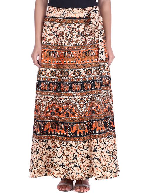 beige cotton skirt - 12306244 - Very Small Image - 1