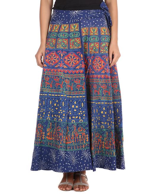 blue cotton skirt - 12306252 - Very Small Image - 1