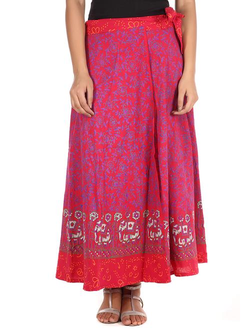 red cotton skirt - 12306255 - Very Small Image - 1