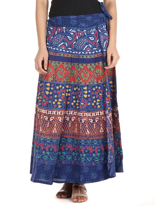 blue cotton skirt - 12306260 - Very Small Image - 1
