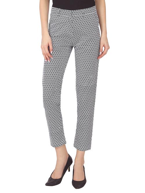 black polyester flat front trouser - 12306365 - Very Small Image - 1