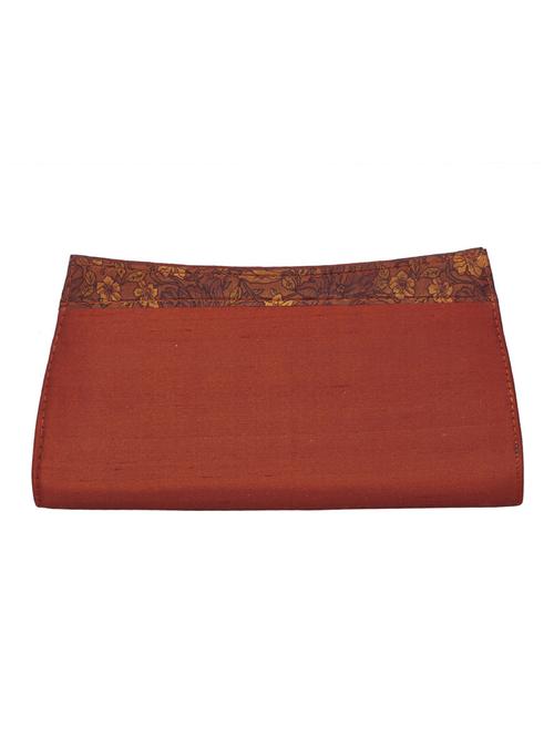 brown silk clutch - 12308208 - Very Small Image - 1
