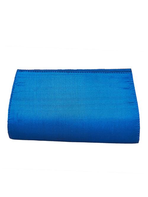 blue silk clutch - 12308210 - Very Small Image - 1