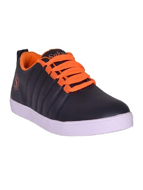 black synthetic lace up sneakers - 12308420 - Very Small Image - 1