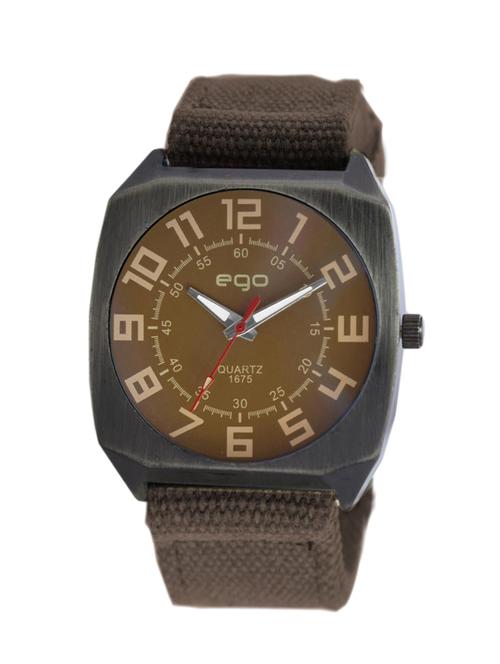ego by maxima brown dial analog watch - e-41043lagn - 12309735 - Very Small Image - 1
