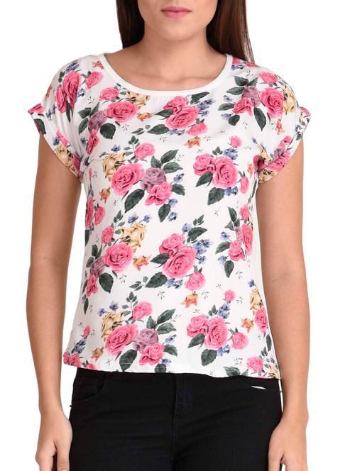 multi colored crepe top - 12309832 - Very Small Image - 1