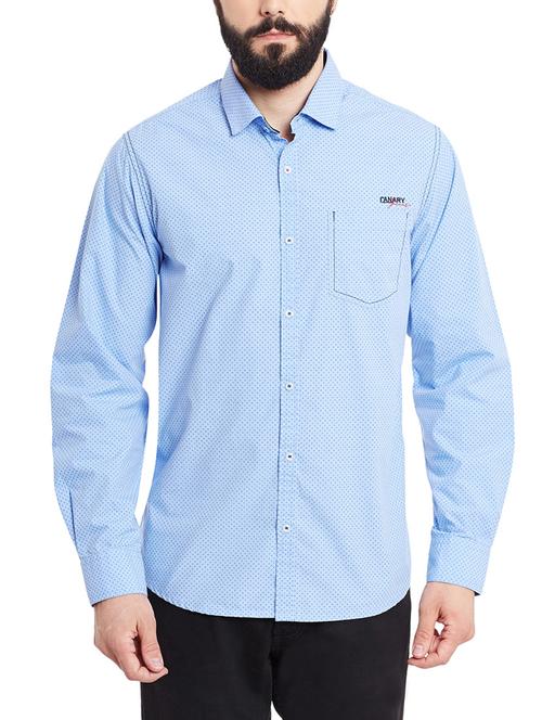 light blue cotton casual shirt - 12313810 - Very Small Image - 1