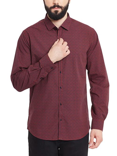 red cotton casual shirt - 12313827 - Very Small Image - 1
