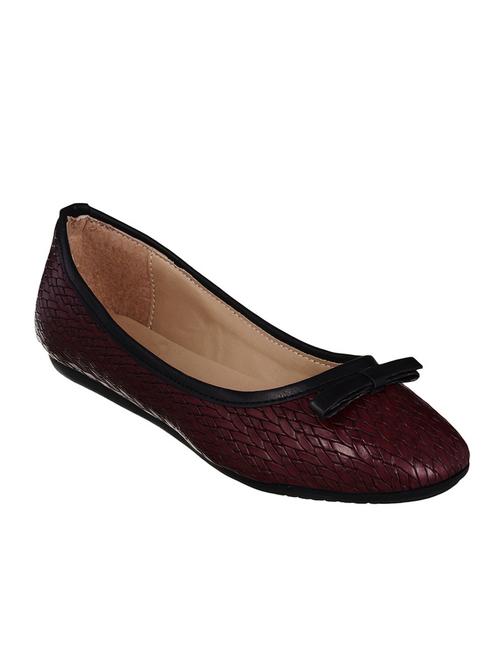 red faux leather ballerina - 12316815 - Very Small Image - 1