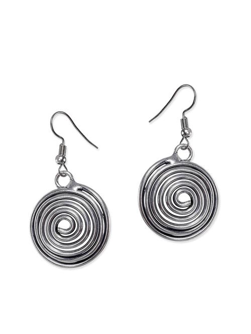 silver plated drop earring - 12317071 - Very Small Image - 1