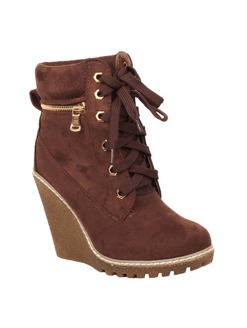 brown ankle suede boot - 12317109 - Very Small Image - 1