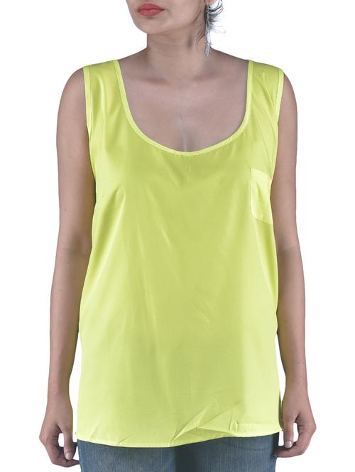 yellow printed sleeveless top - 1231911 - Very Small Image - 1