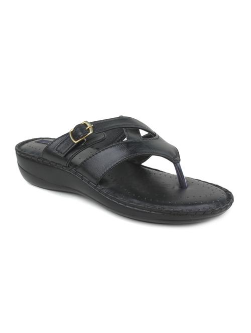 black leather slippers - 12321995 - Very Small Image - 1