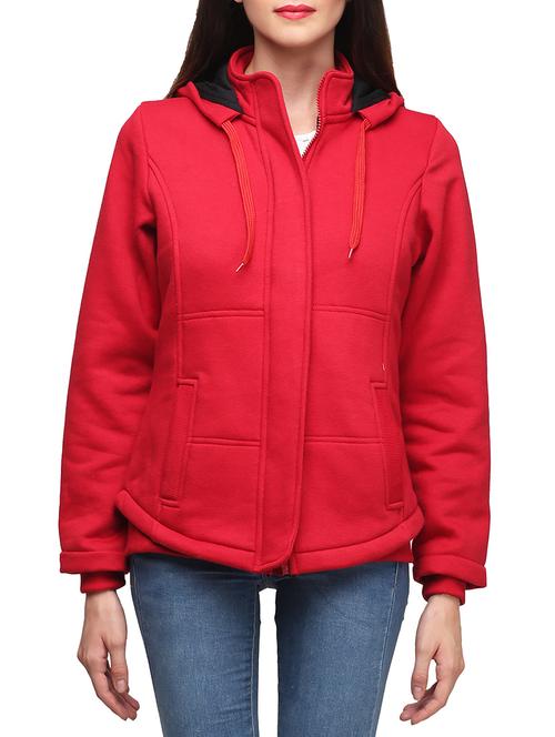 red cotton hooded jacket - 12322855 - Very Small Image - 1