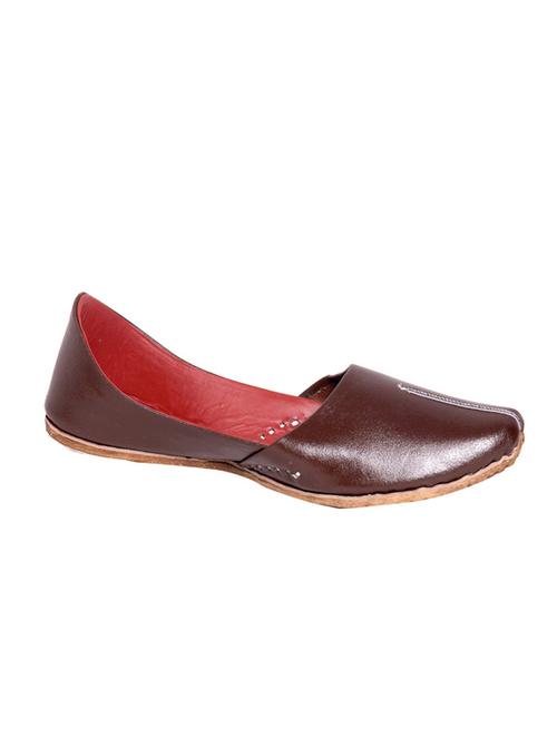 brown leather slip on mojaris - 12322873 - Very Small Image - 1